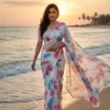 WMS Tabi Organza Flower Printed Saree Wholesale Surat