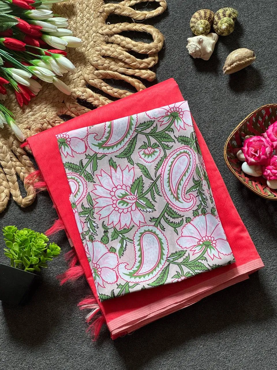 WMS Loom Chanderi Cotton Saree Wholesale Surat