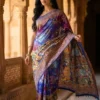 Beautiful WMS Roman Silk Ajarakh Printed Saree Wholesale Surat 2026