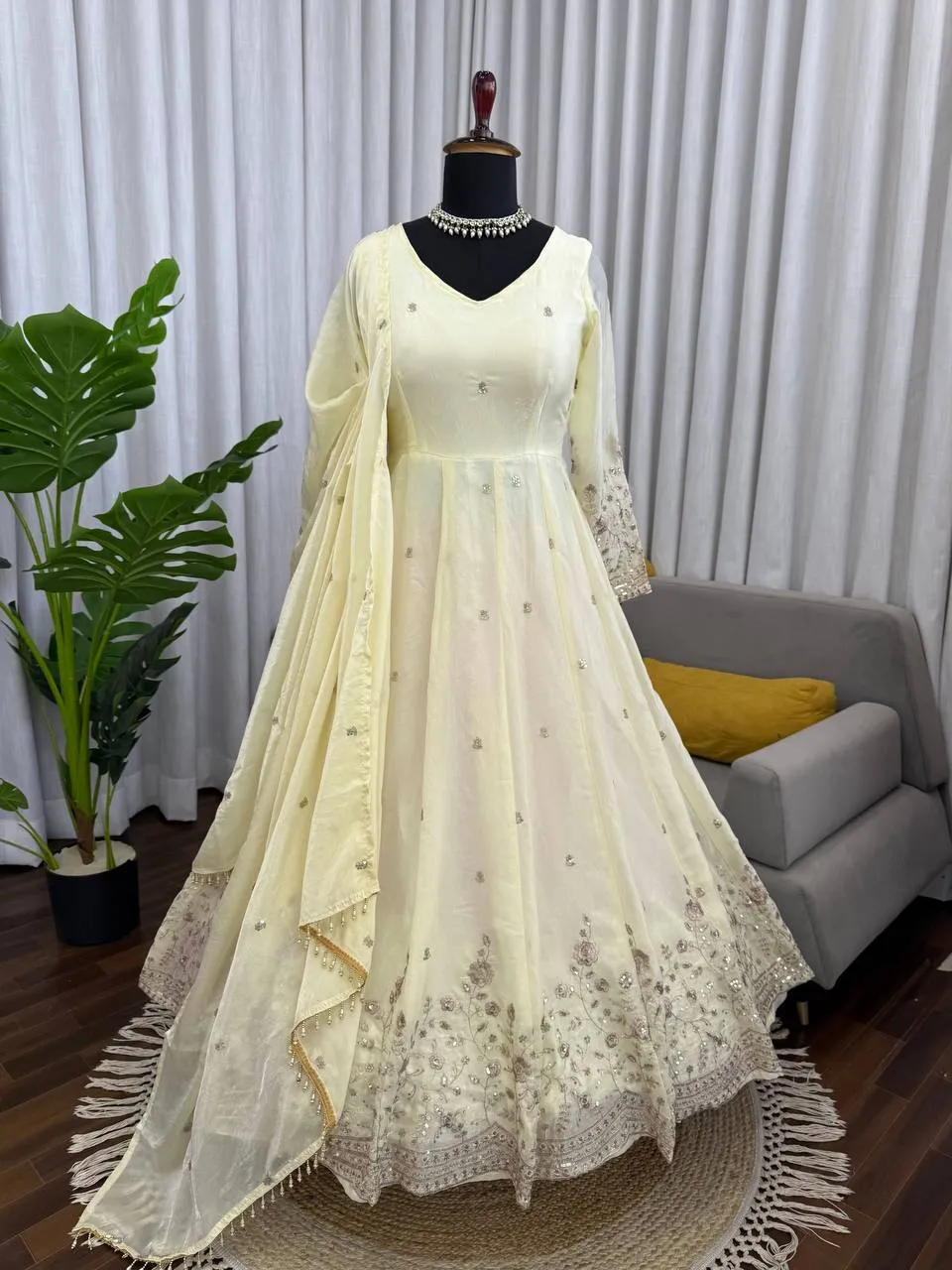 Deepika 5993 Fendy Silk Micro Cotton Anarkali Gown Wholesale Surat