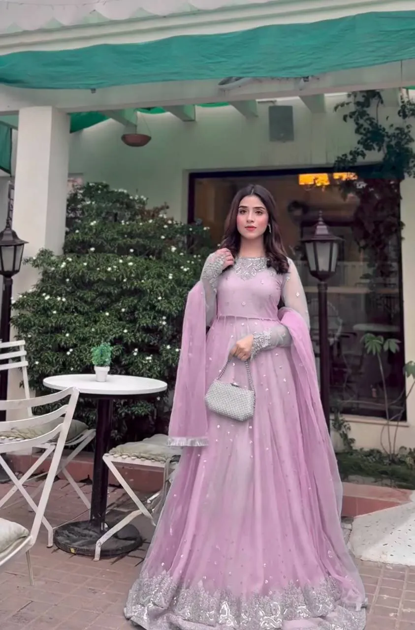 Deepika 5976 Gorgette Sequnce Work Wedding Wear Gown Wholesale Surat