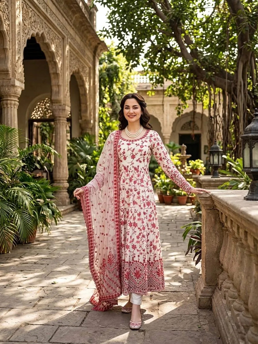 Deepika 6001 Gorgette Sequnce Anarkali Gown Wholesale Surat