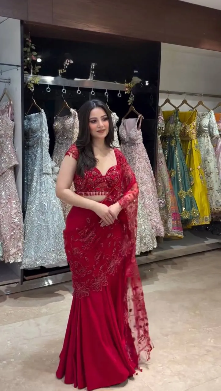 Deepika 6008 Butterfly Net Lehengha Saree