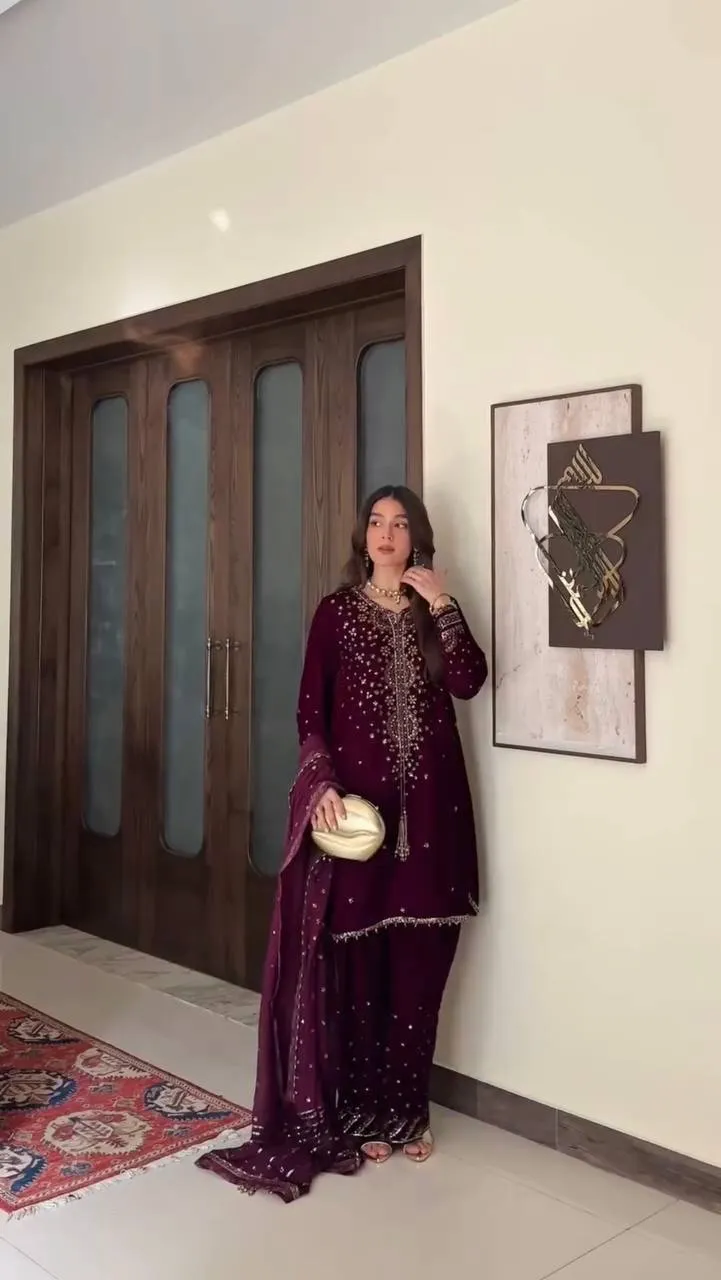 Deepika 6010 Roman Glass Thread Work Sharara Suit Wholesale Surat