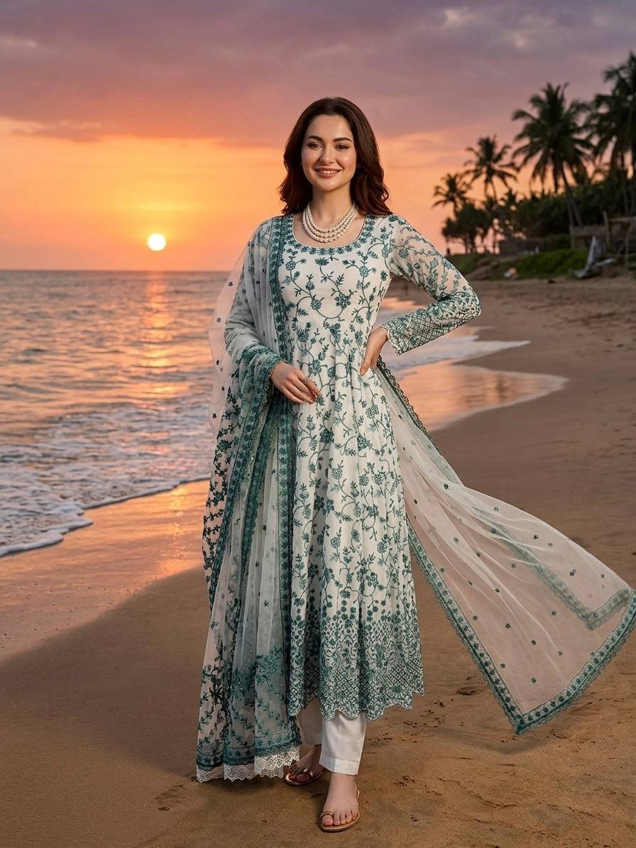 Deepika 6001 Gorgette Sequnce Anarkali Gown Wholesale Surat