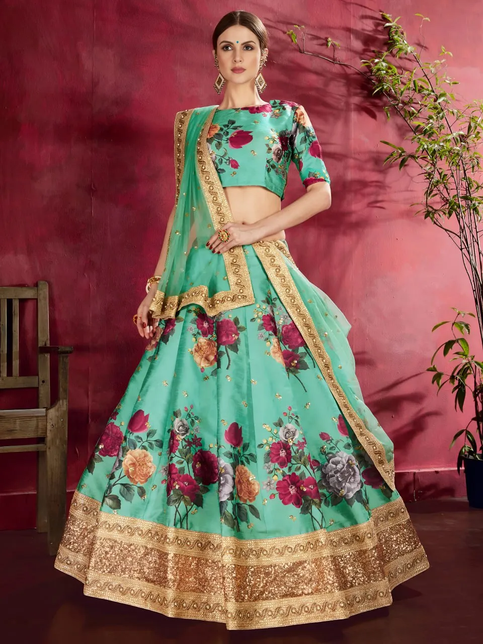 Zeel 7512 Art Silk Floral Printed Lehenga Choli Wholesale Surat