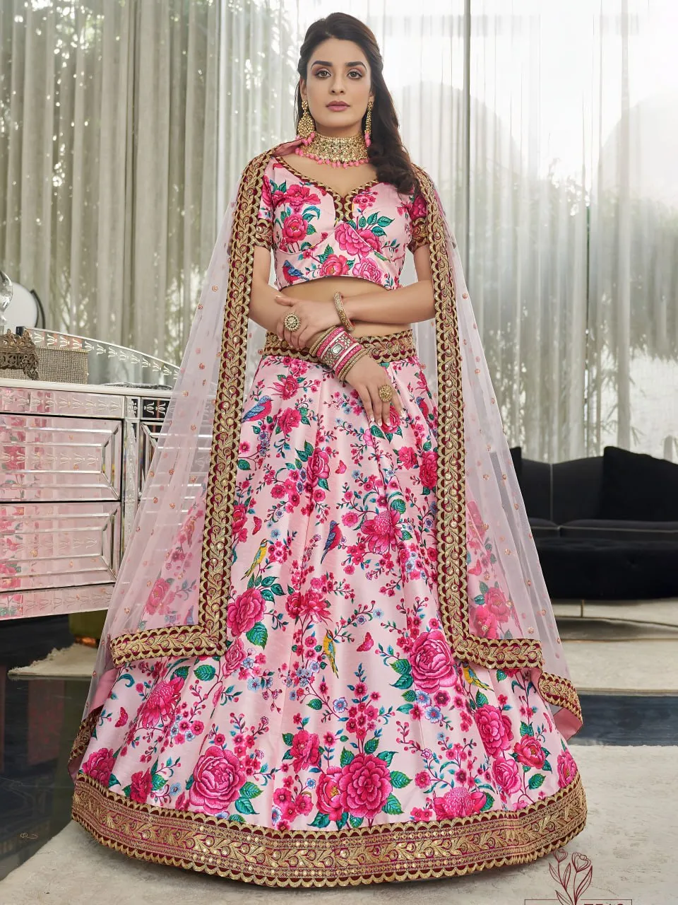 Zeel 7516 Art Silk Embroidery Zari Work Wedding Lehenga Choli Wholesale Surat