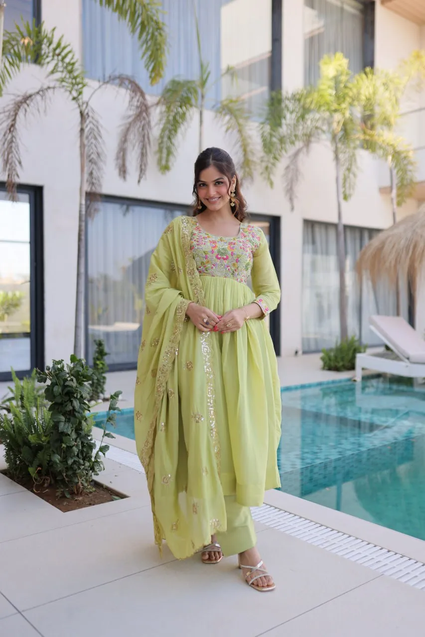 Moni 1239 Mal Chanderi Embroidery Work Readymade Dress Wholesale Surat