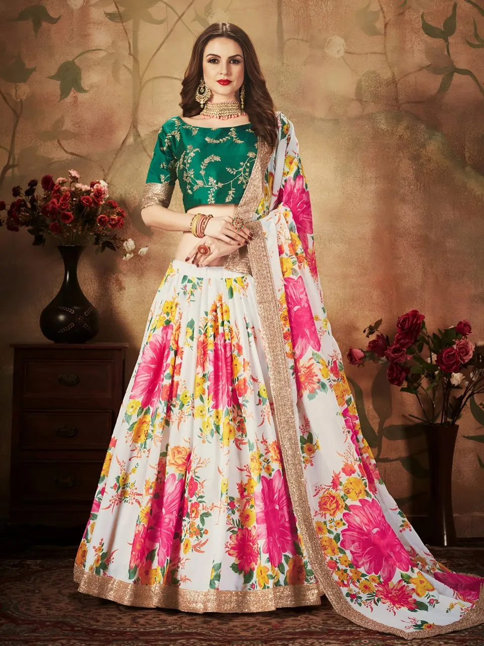 Zeel 7602 Organza Printed Embroidery Festival Lehenga Choli Wholesale Surat