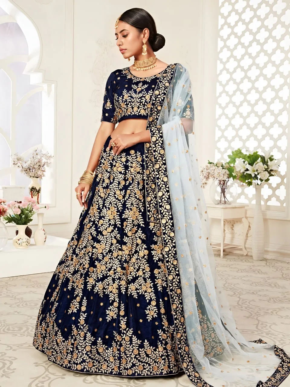 Zeel 7708 Velvet Thread Diamond Work Bridal Lehenga Choli Wholesale Surat