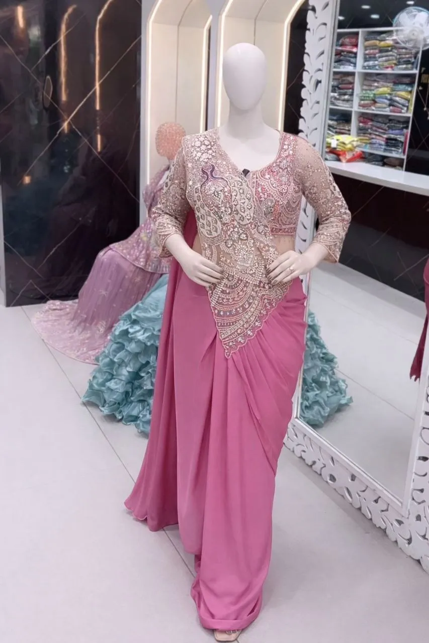 Madhuri 244 Heavy Crep Party & Wedding Ready To Wear Saree Wholesale Surat