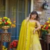 STD 6118 Teby Organza Embroidery Festival Anarkali Gown Sharara Wholesale Surat