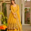 STD 6111 Crunchy Silk Sequins Anarkali Gown Sharara Wholesale Surat