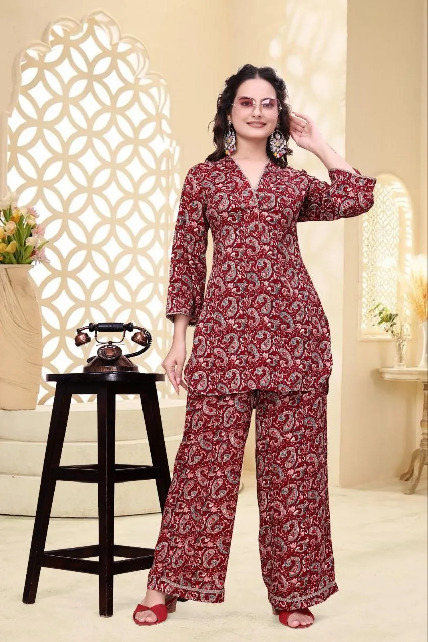 AEA 682 Delta Printed Co Ord Set Wholesale Surat