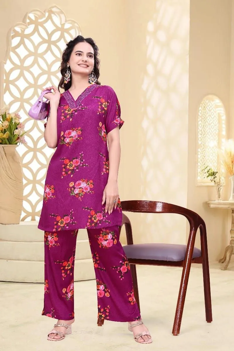 AEA Delta Printed Designer Co Ord Set Wholesale Surat