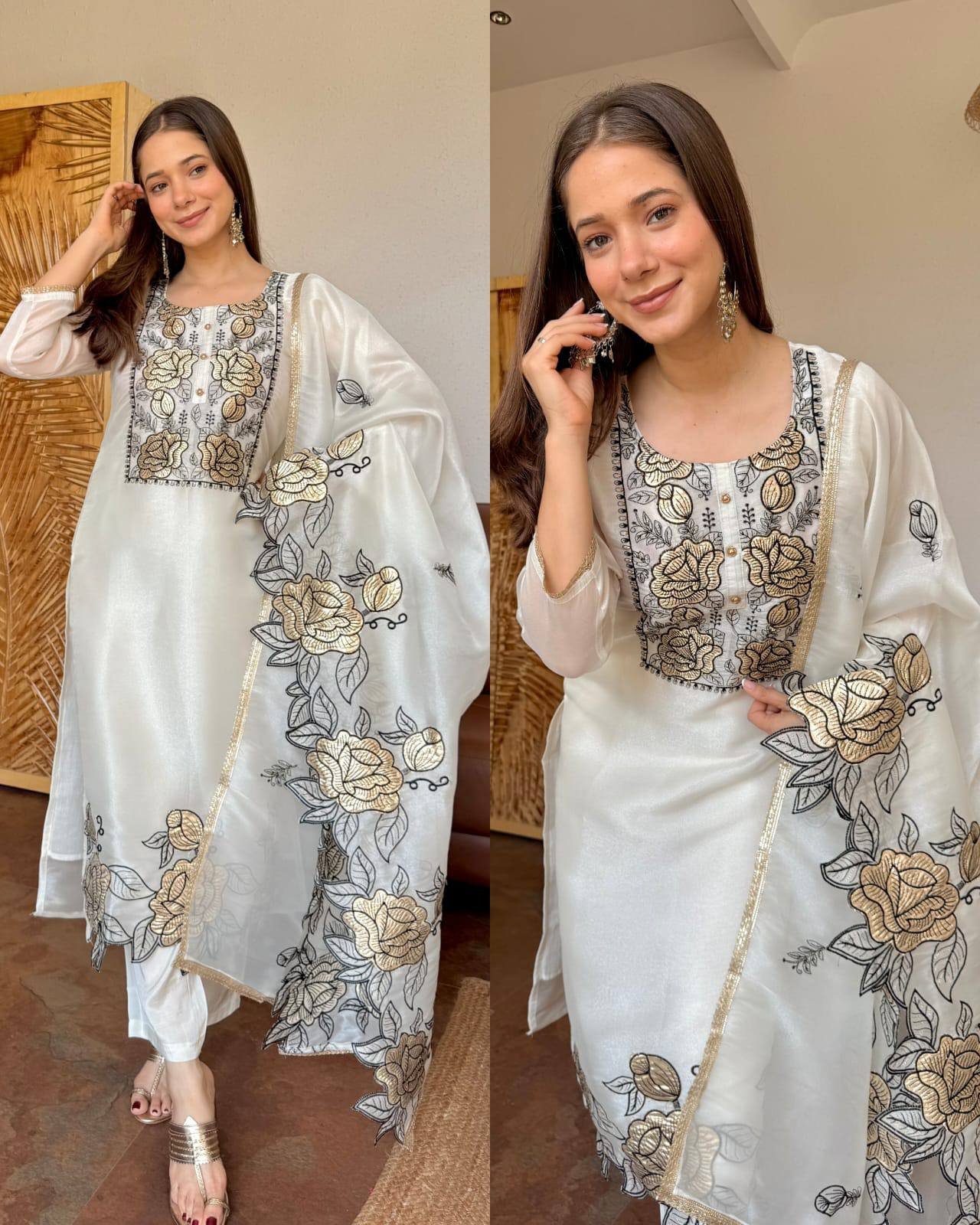 BV 464 Jimmy Choo Embroidery Work Readymade Dress Wholesale Surat
