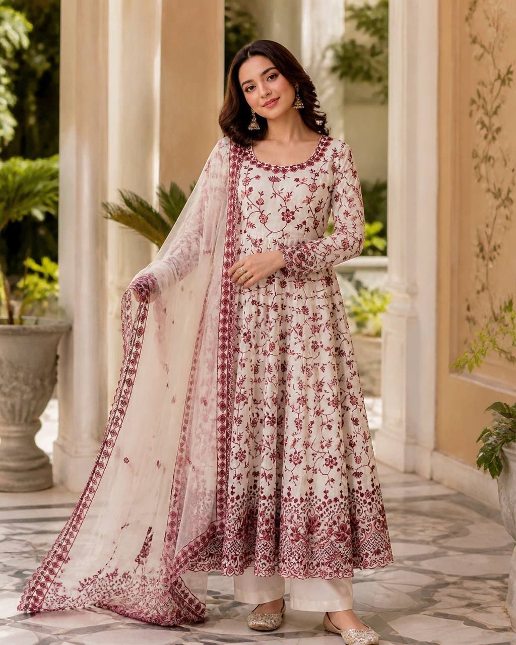 Deepika 6001 Gorgette Sequnce Anarkali Gown Wholesale Surat