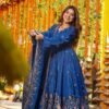 STD 6111 Crunchy Silk Sequins Anarkali Gown Sharara Wholesale Surat