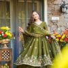 STD 6111 Crunchy Silk Sequins Anarkali Gown Sharara Wholesale Surat