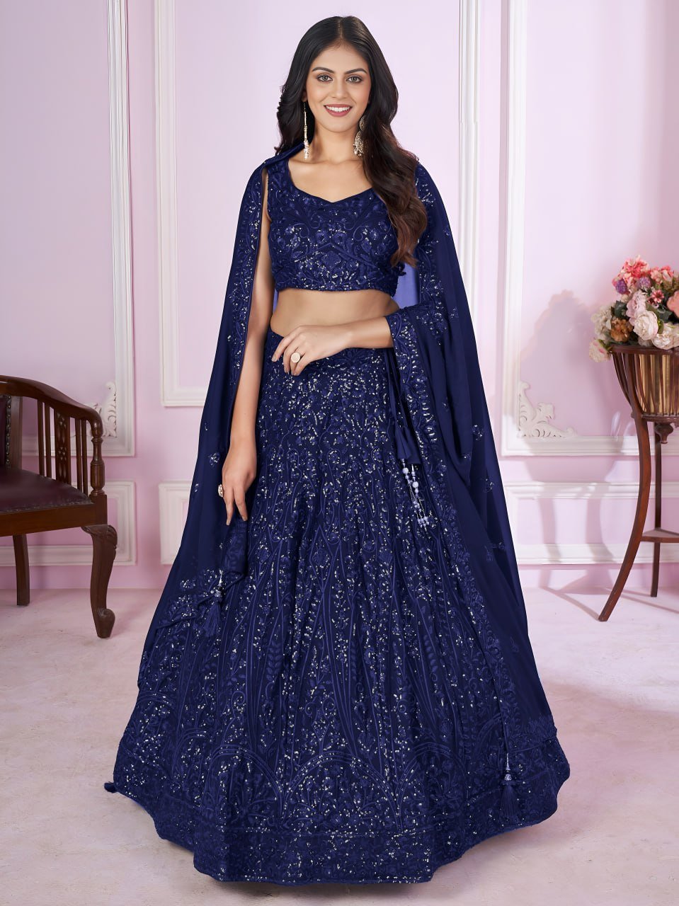 Zeel 5103 Soft Net Embroidery Work Wedding Wear Lehenga Choli Wholesale Surat