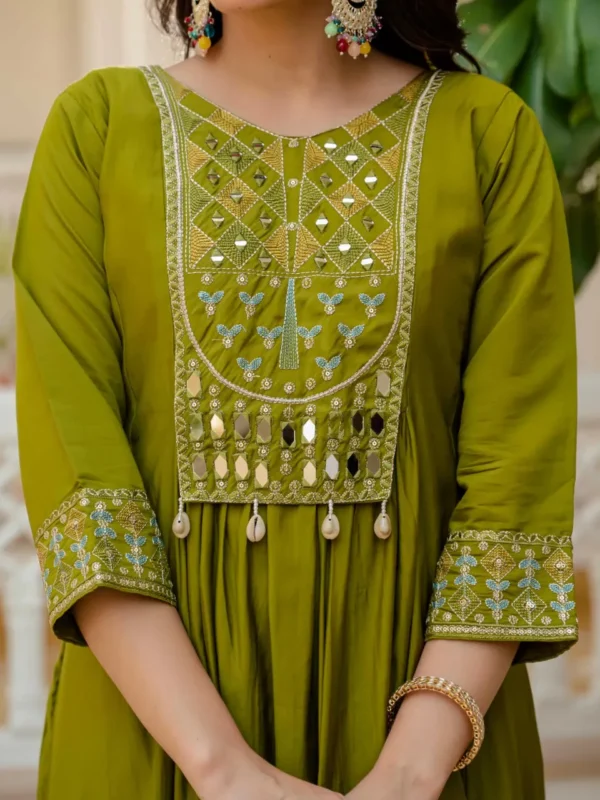 Stylish Lila 126 Roman Silk Mirror Work Readymade Dress Wholesale 2026