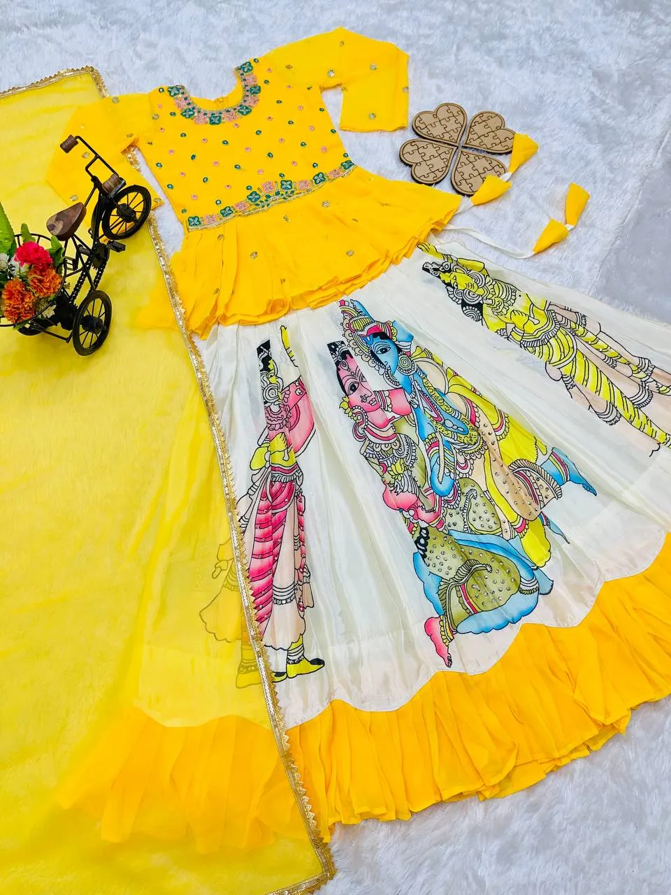 Stylish Baby 185 Georgette Party Wear Top Lahenga Kid Wear Wholesale 2026
