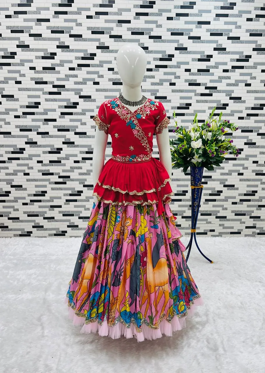 Stylish Baby 187 Georgette Embroidery Top Lahenga Kid Wear Wholesale 2026