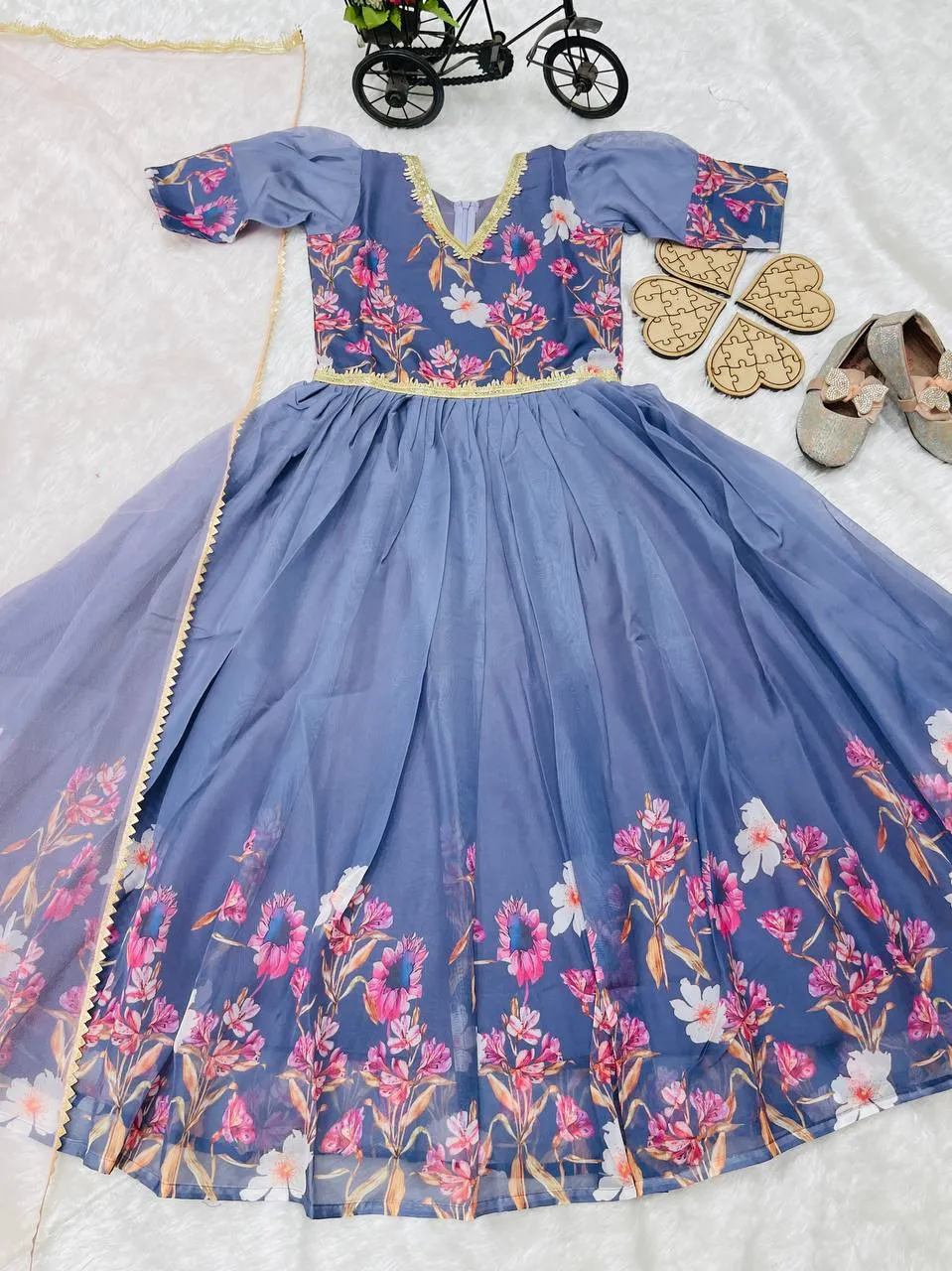 Launching Baby 202 Taby Silk Gown Kid Wear Wholesale 2026
