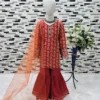 Launching Baby 204 Chinon Embroidery Sharara Suit Kid Wear Wholesale 2026