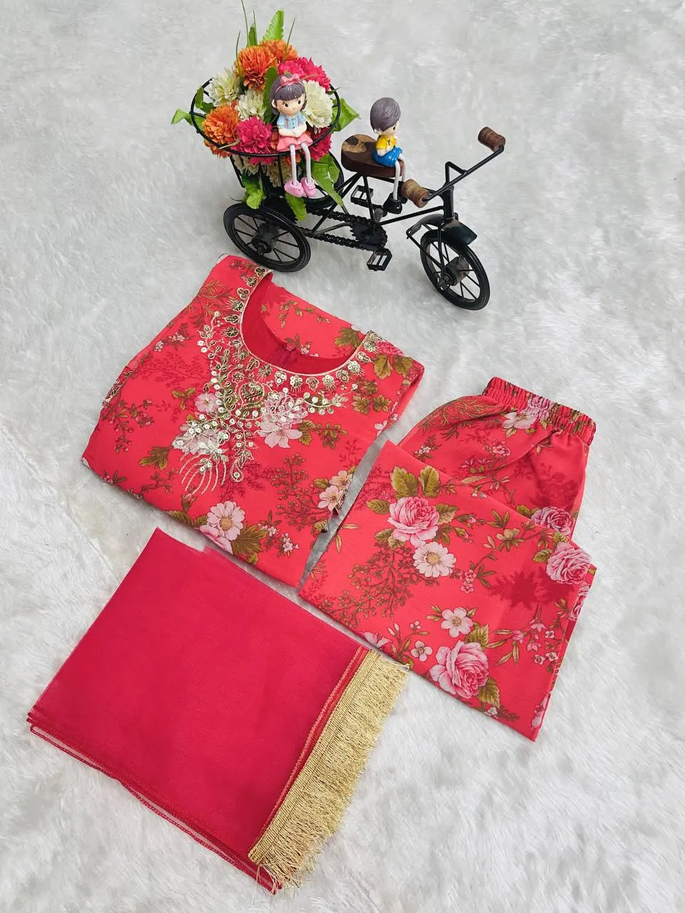 Latest Baby 218 Georgette Gown Kid Wear Wholesale 2026