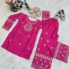 Latest Baby 220 Crep Silk Embroidery Festival Dress Kid Wear Wholesale 2026