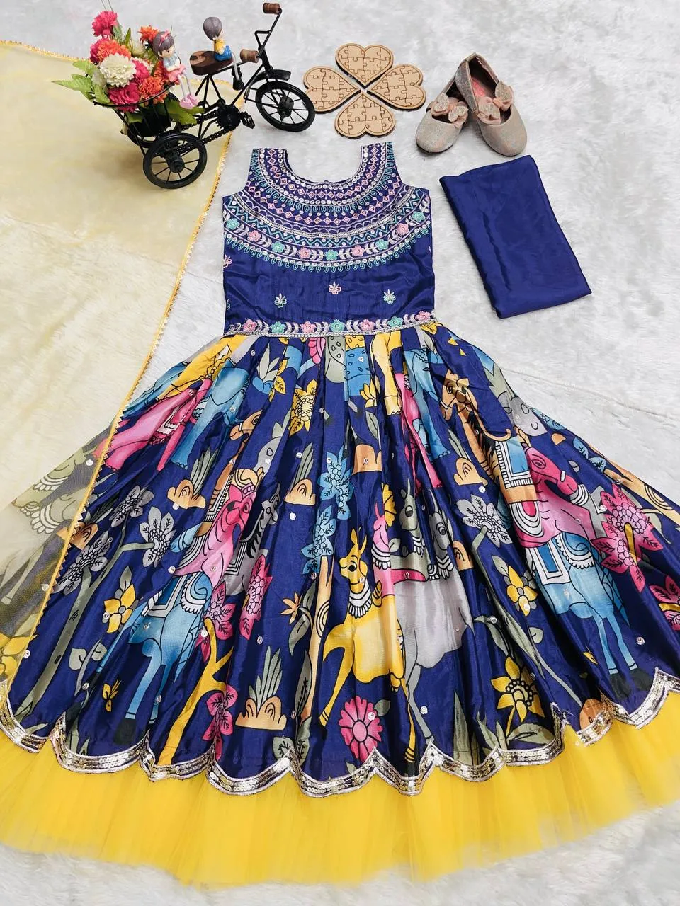 Buy Baby 223 Heavy Chinon Festival Gown Kid Wear Wholesale 2026