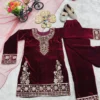 Launching Baby 237 Viscose Velvet Dress Kid Wear Wholesale 2026