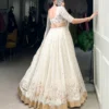 Stylish WMN 1422 Silver Glosy Embroidery Wedding Lehenga Choli Wholesale 2026