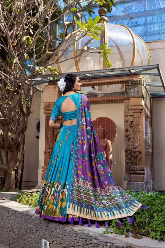 Latest WMN 1236 Tasar Silk Kalamkari Printed Lehenga Choli Wholesale 2026