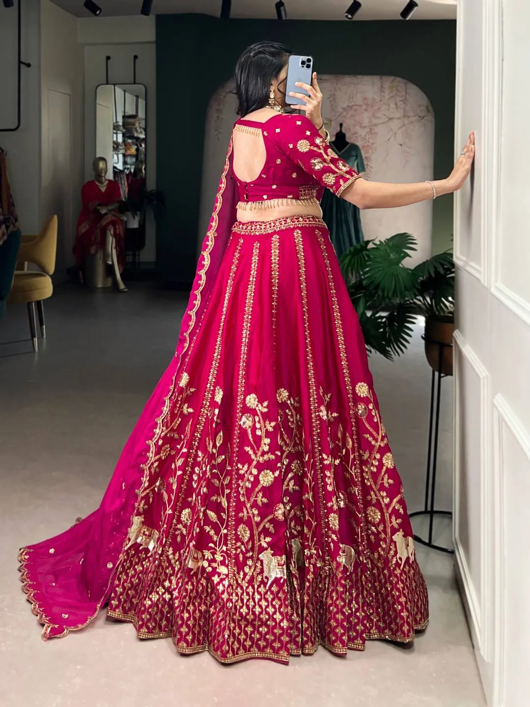 Buy WMN 1459 Natural Silk Embroidery Wedding Wear Lehenga Choli Wholesale 2026