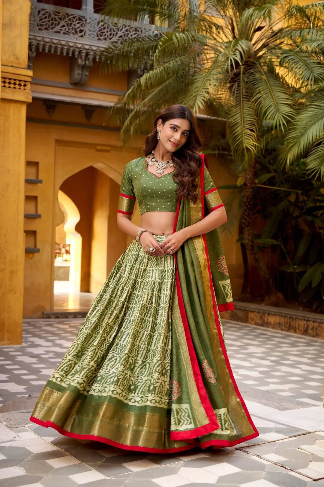 Stylish WMN 1252 Zarakh Dola Silk Batik Weaving Work Lehenga Choli Wholesale 2026
