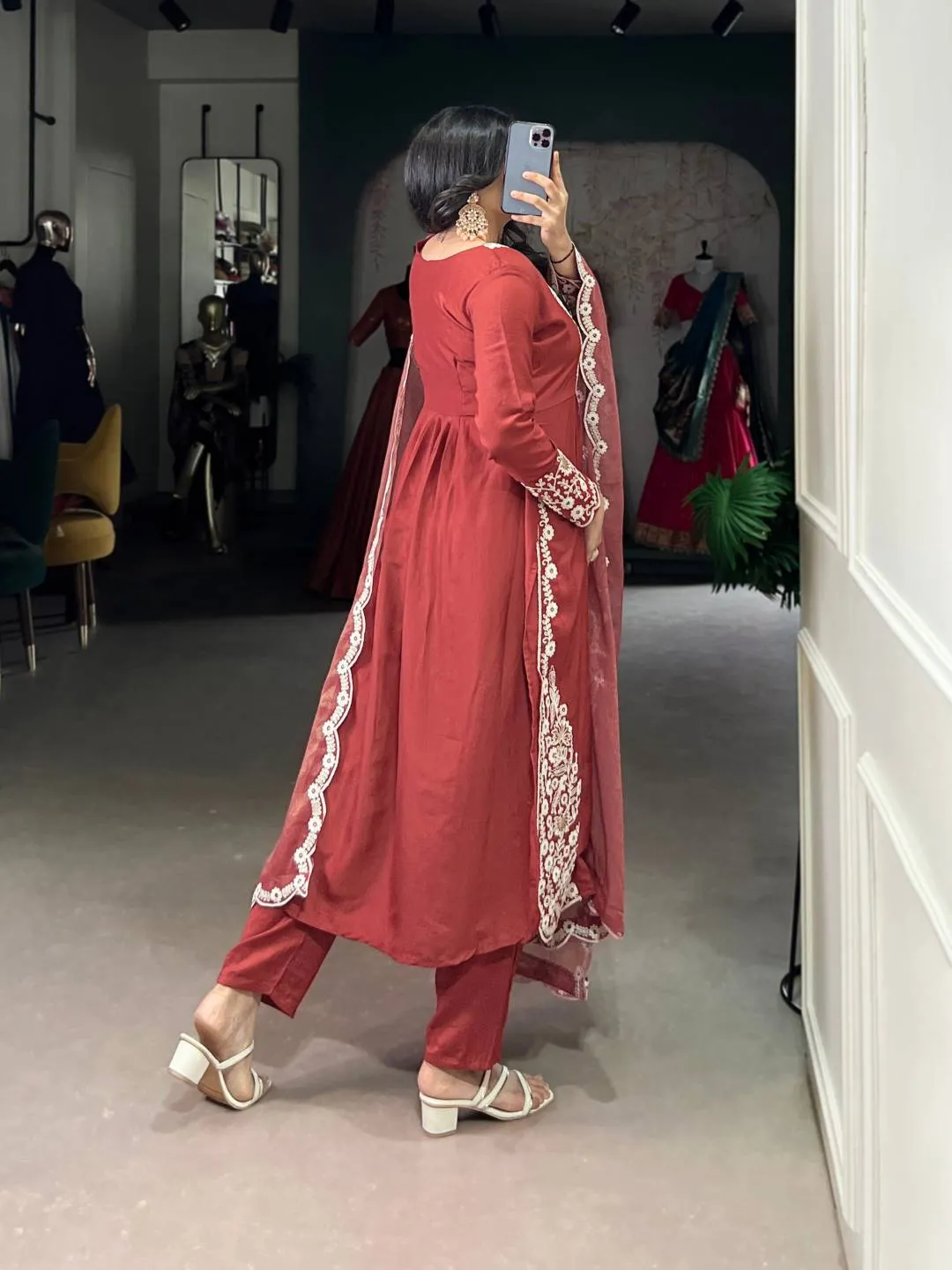 Buy WMN 3031 Maska Cotton Embroidery Work Reeadymade Dress Wholesale 2026