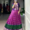 Buy WMN 1107 Tasar Silk Weaving Work Lehenga Blouse Wholesale 2026