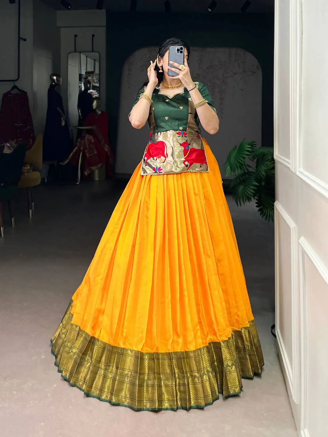 Launching WMN 1132 Cotton Silk Zari Weaving Work Lehenga Blouse Wholesale 2026