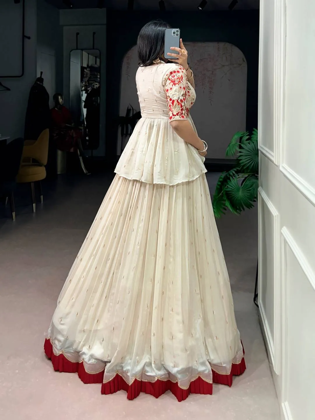 Buy WMN 1121 Chocolate Silk Embroidery Lehenga Blouse Wholesale 2026