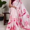 Buy WMN 7028 Satin Silk Floral Printed Festive Saree Wholesale 2026