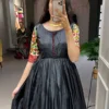 Buy WMN 5033 Dola Silk Printed Foil Work Festive Gown Wholesale 2026