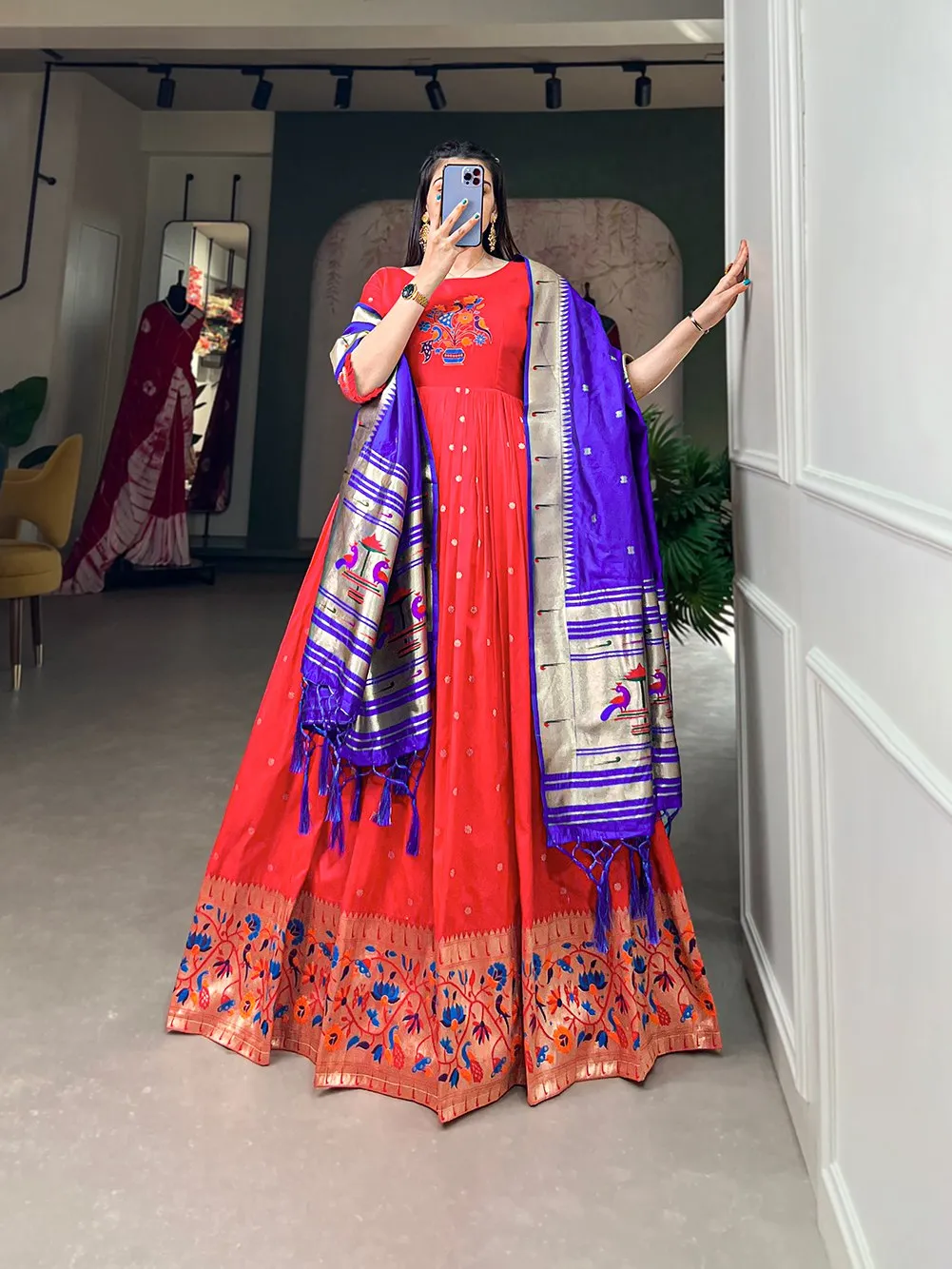 Buy WMN 5302 Jacquard Silk Festive Gown Wholesale 2026