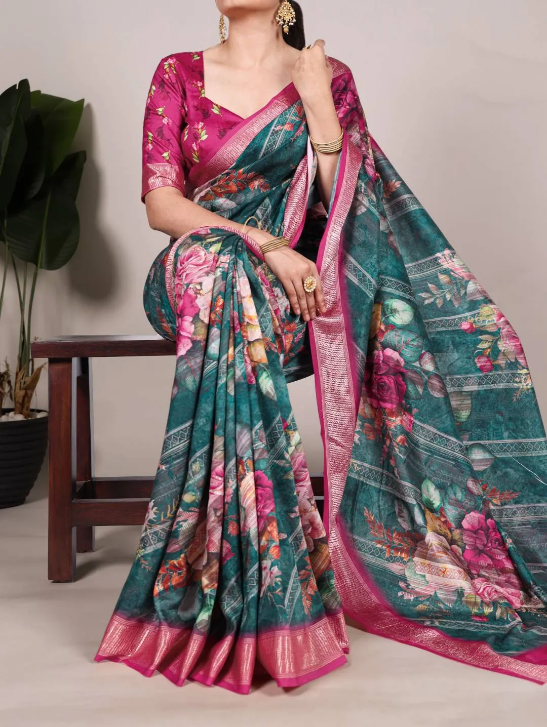 Stylish WMN 7015 Tasar Silk Printed Festive Saree Wholesale 2026