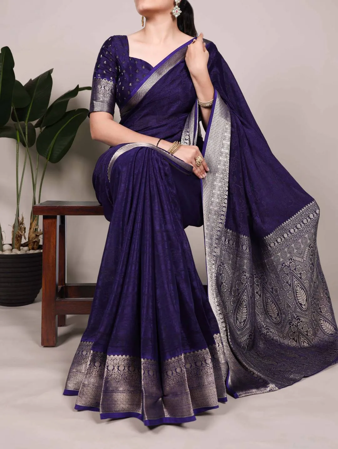 Buy WMN 7902 Chinon Printed Weaving Work Saree Wholesale 2026