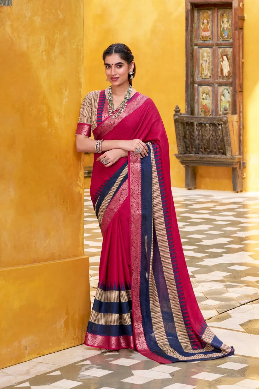 Stylish WMN 7049 Meeshrii Cotton Printed Weaving Saree Wholesale 2026