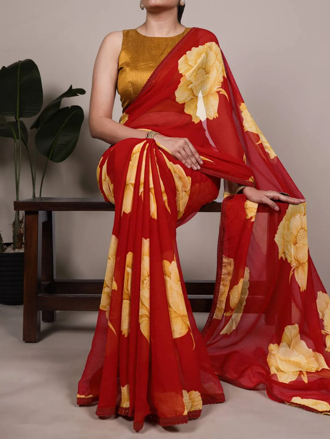 Beautiful WMN 7033 Chiffon Floral Printed Saree Wholesale 2026