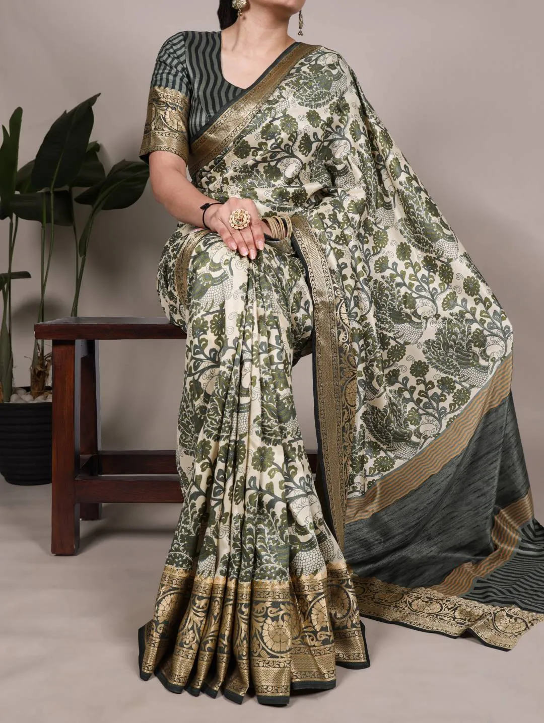 Launching WMN 7050 Tasar Silk Printed Festival Saree Wholesale 2026