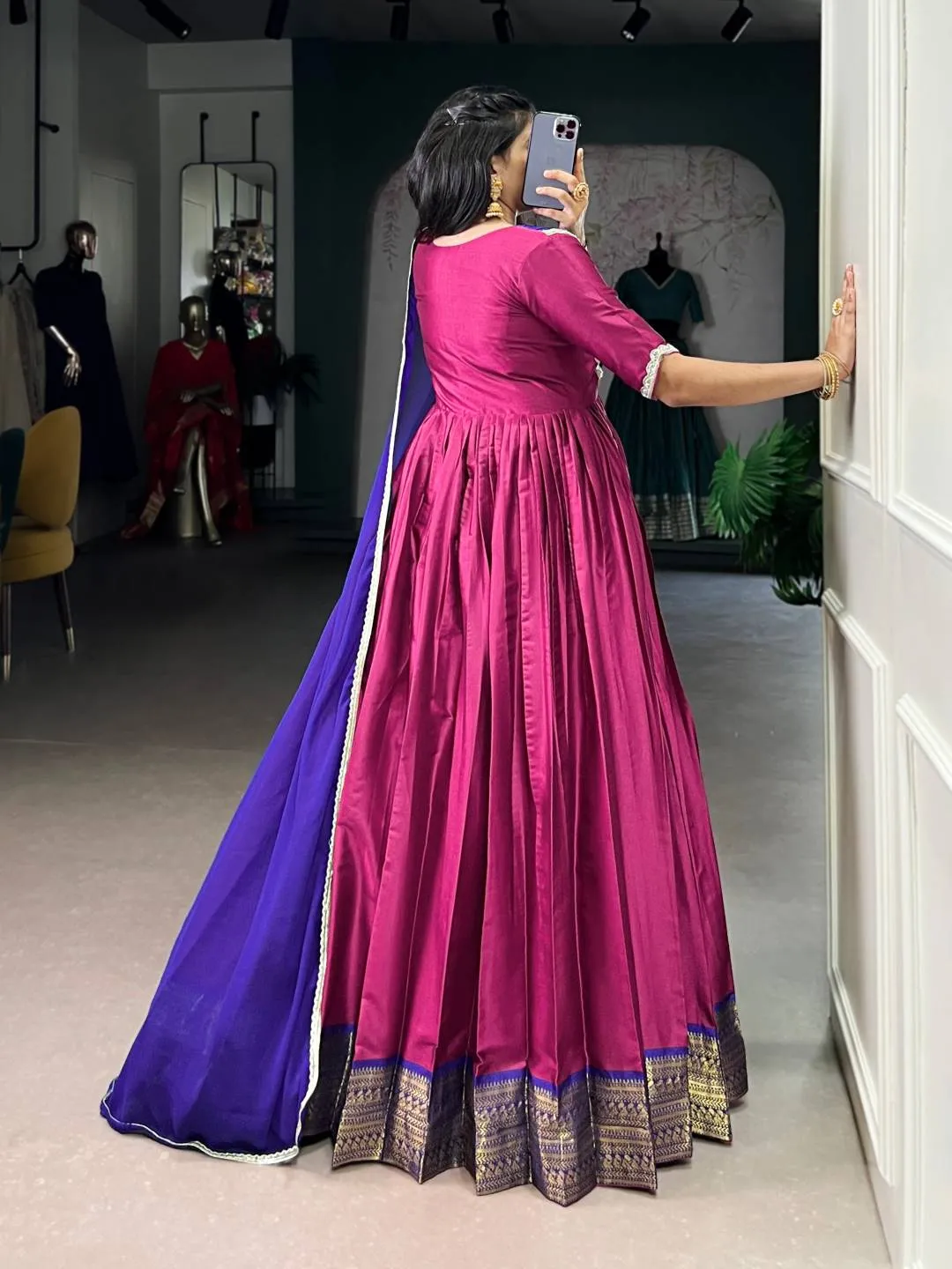 Beautiful WMN 5008 Aura Silk Weaving Festive Gown Wholesale 2026